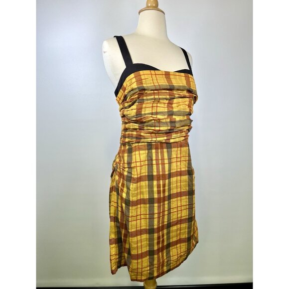 Anthropologie Let Me Be Forever That Girl Plaid Mini Dress Fall Medium NWT - Picture 5 of 12